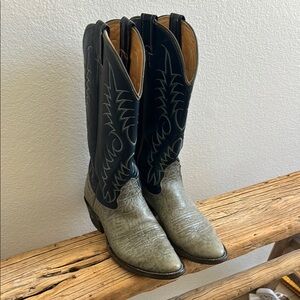 Nocona Navy and Gray Cowboy Boots